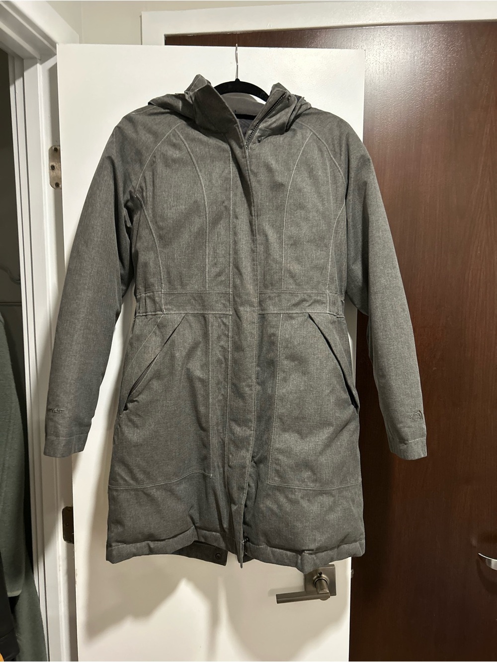 Women's North Face Arctic Parka Jacket Grey Medium